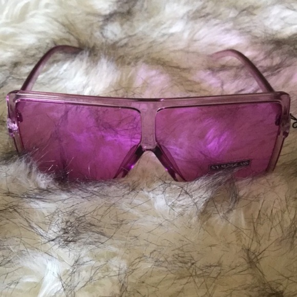 Purple Flat Top Sunglasses - Picture 3 of 6